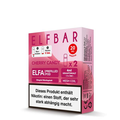 Elf Bar ELFA Prefilled POD 2ml Mehrweg E-Shisha - Cherry Candy 2er Pack