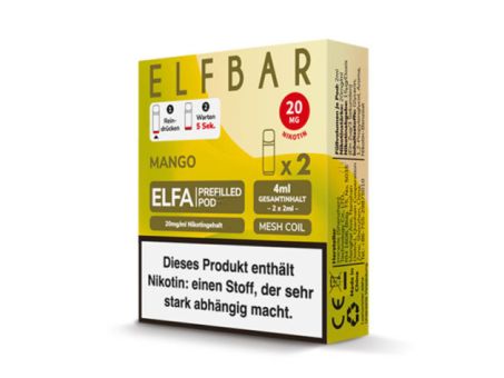 Elf Bar ELFA Prefilled POD 2ml Mehrweg E-Shisha - Mango 2er Pack