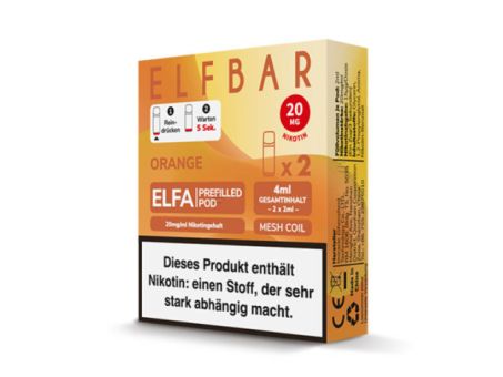 Elf Bar ELFA Prefilled POD 2ml Mehrweg E-Shisha - Orange 2er Pack
