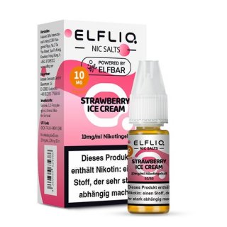 ELFLIQ Nikotinsalz Liquid - Strawberry Ice Cream 10mg