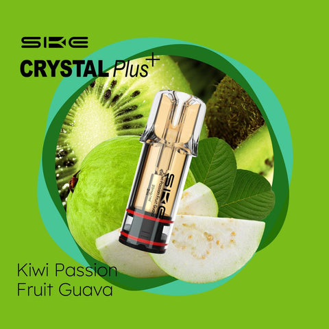 SKE Crystal Plus POD 2ml Mehrweg E-Shisha - Kiwi Passion Fruit Guava 2er Pack