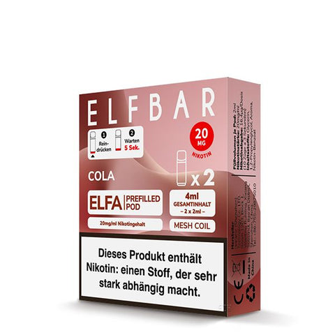 Elf Bar ELFA Prefilled POD 2ml Mehrweg E-Shisha - Cola 2er Pack