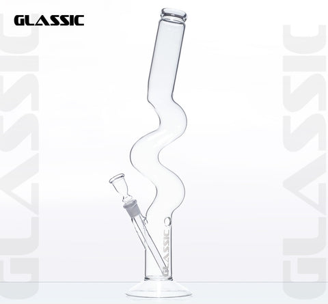 Glassic Glas Bong - Zig Zag Clear