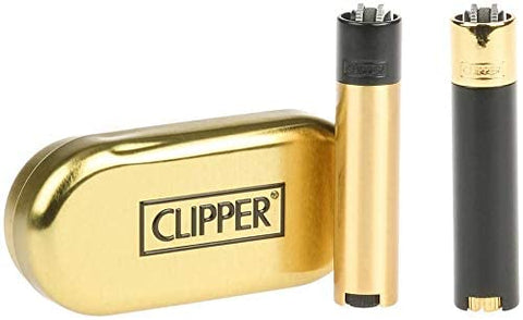 Metall Clipper Large Black and Gold