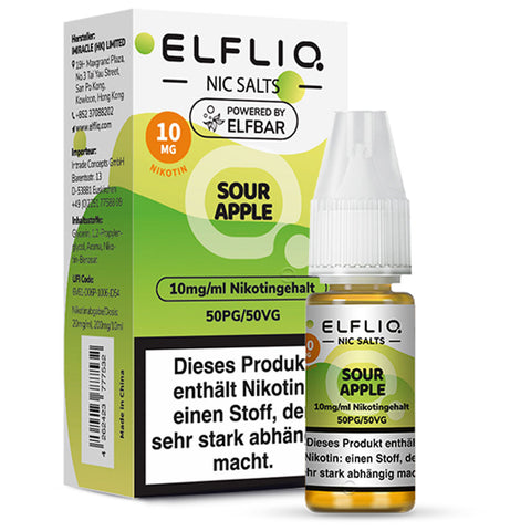 ELFLIQ Nikotinsalz Liquid - Sour Apple 10mg