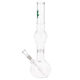 Leaf Green Line Glass Bong Bubble - Clear