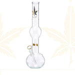 Leaf Gold Line Glass Bong