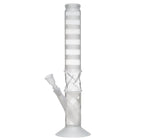 Sand Straight Glass Bong - Twisted Clear