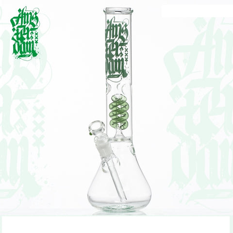 Amsterdam Glass Bong - Clear Green 37cm