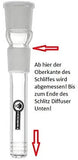 Chillum Schlitzdiffusor 29.2 / Kopf 18.8 (Kupplung) Länge: 13cm